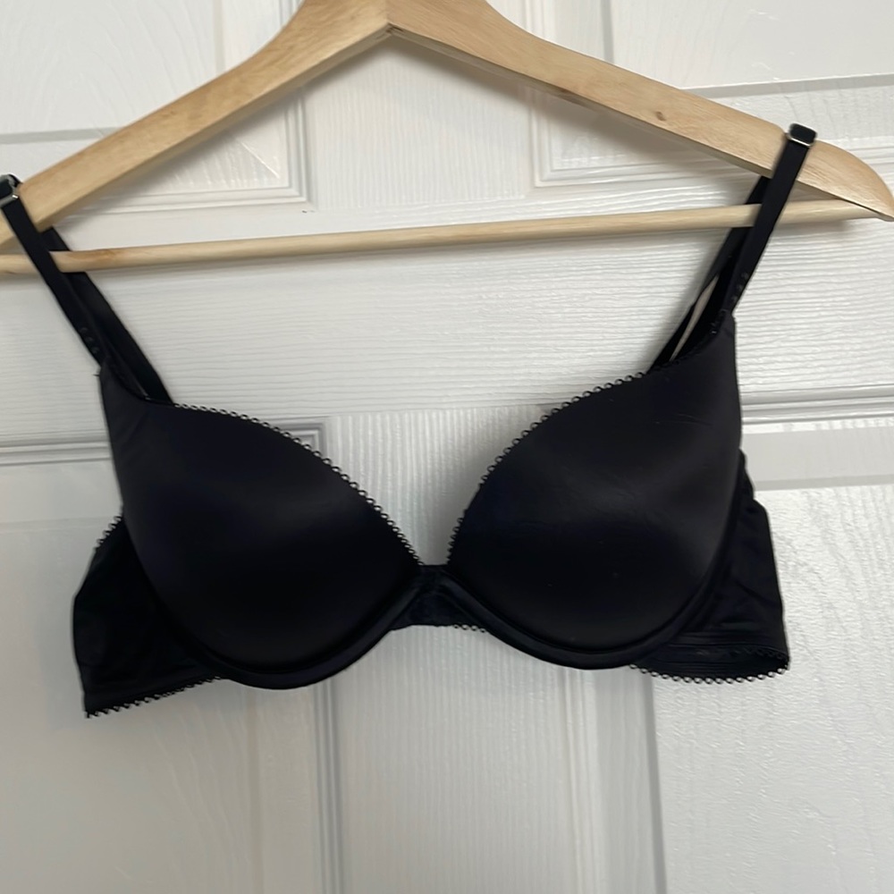 Jacob black padded push-up bra